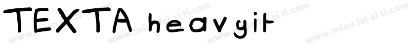 TEXTA heavyit字体转换